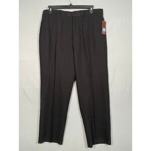 Centro Mens Black Flat Front Dress Pants Trousers 38x32 Z8SB0598 001 NEW
